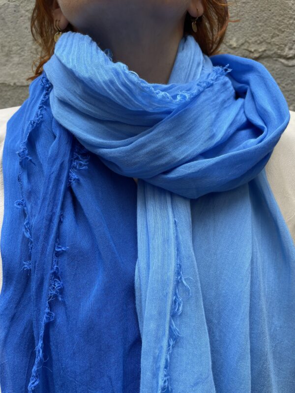 Foulard Sfumato Sui Toni Del Blu - Inbamboo