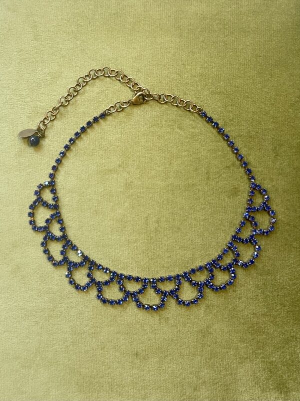 Girocollo Strass Brillanti Blu - Unique