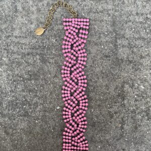 Bracciale Strass Opachi Rosa - Unique - immagine 2