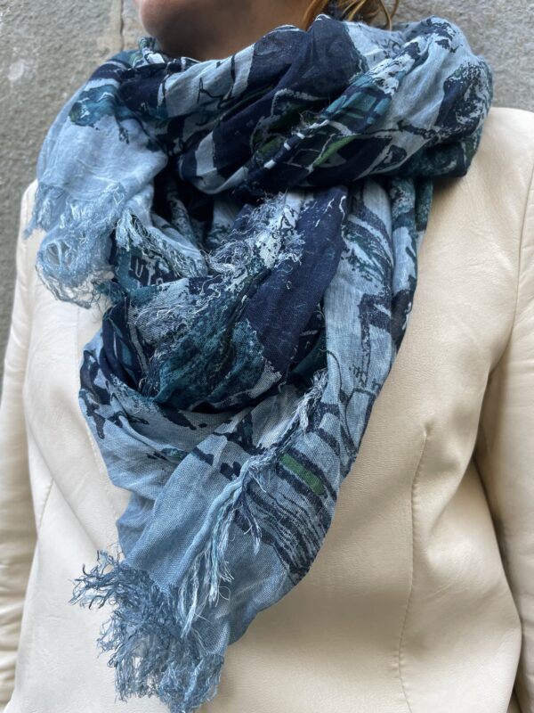 Foulard Fantasia blu - In Bamboo