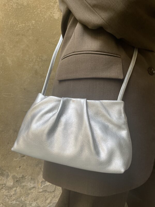 Pochette Piccola Argento Con Tracolla - Naterra